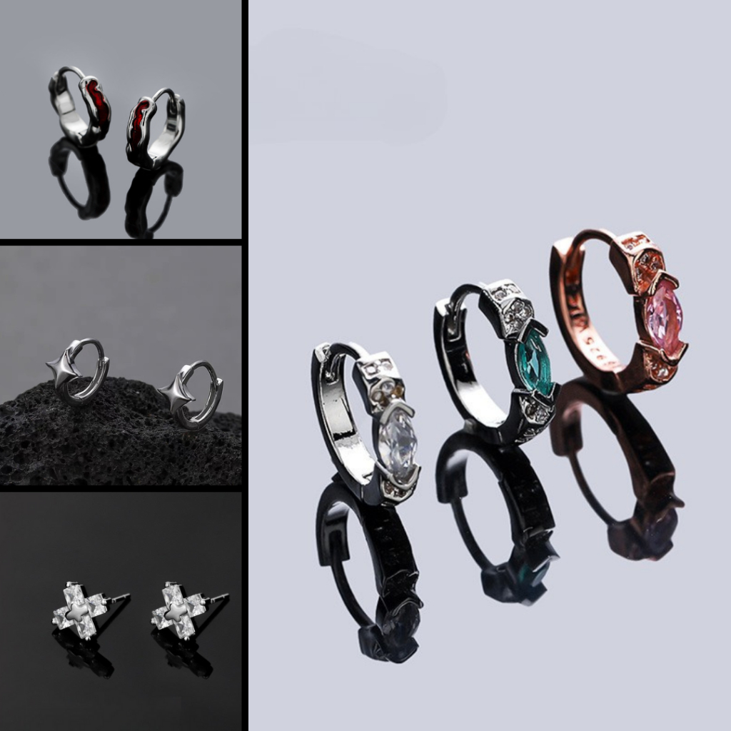 Khuyên Tai Tròn Nam Nữ Thời Trang Không Gỉ, Bông Tai Titan Thời Trang Unisex Cá tính - Gudistudio