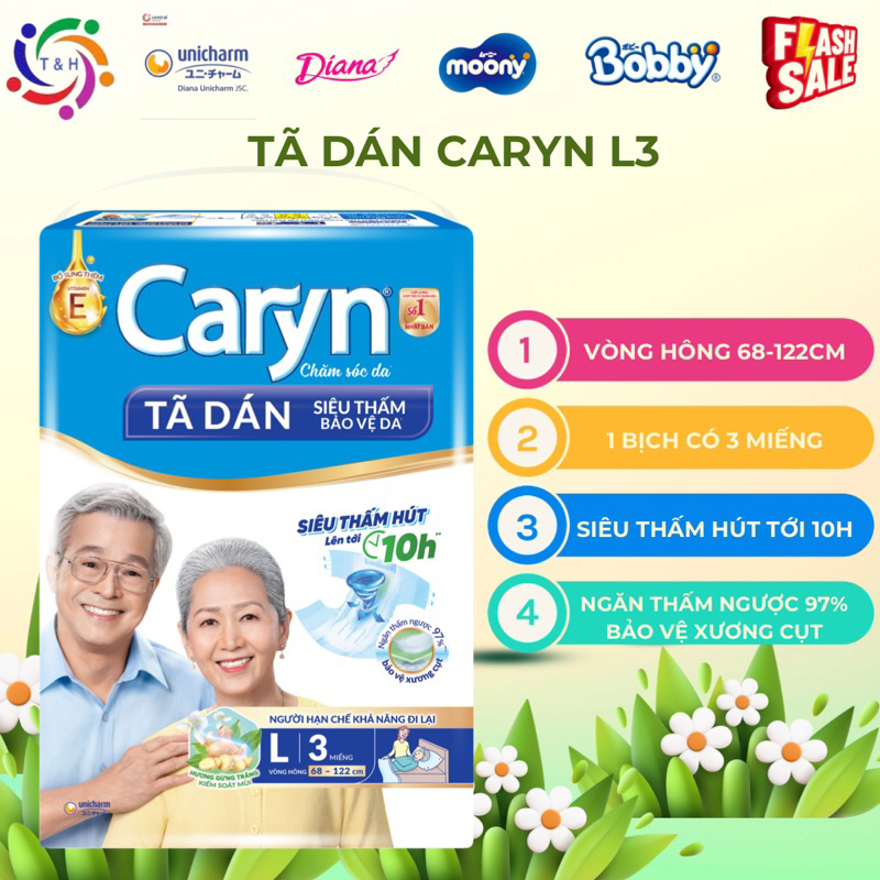 Tã dán người lớn Caryn L3 (Mẹ và bé T&H)