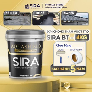 [4KG] Sơn Chống Thấm Bể Cá Sira BT - Chống Thấm Vượt Trội Hồ Cá, Bể Nước, Sàn Nhà Vệ sinh, Tiếp giáp tôn tường hiệu quả