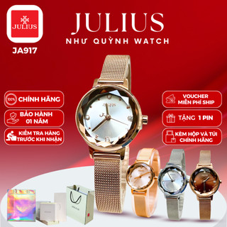 Đồng hồ nữ julius hàn quốc dây thép ja-917 size mặt 2,5cm