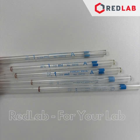 Pipet bầu 1 vạch PYREX Class A 1 2 5 10 ml, thuỷ tinh Borosilicate, có VAT