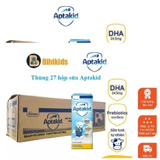 Tem chính hãng - Thùng 27 hộp/36 hộp sữa dinh dưỡng pha sẵn Aptamil Kid 180ml cho bé từ 1 tuổi