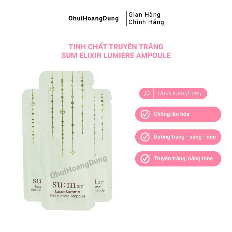 Combo 10 gói Tinh chất truyền trắng Sum elixir lumiere Ample