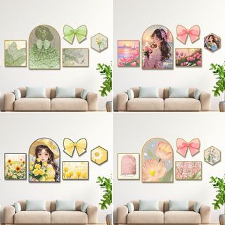  Set tranh vòm dán tường phòng khách hiện đại tranh trang trí phòng ngủ tranh decor có sẵn keo hai mặt Táo Decor 