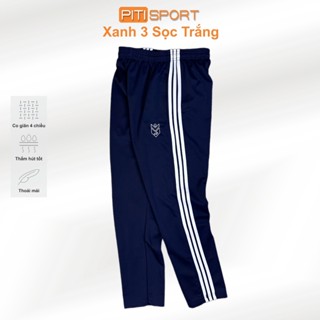 Quần Thể Dục Học Sinh Xanh 3 Sọc Trắng Sport Tập Thể Dục Jogger