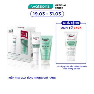 Combo Eucerin Pro Acne Phục Hồi & Ngừa Mụn (Gel Giảm Mụn AI Treatment 40ml + Gel Rửa Mặt 75ml)