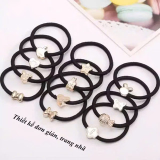 Chun Buộc Tóc Đen Phong Cách Hàn Quốc