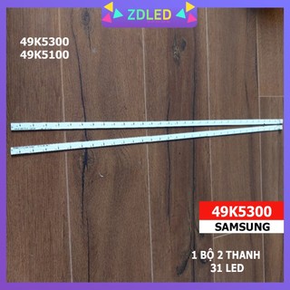 THANH LED TIVI SAMSUNG 49K5300, 49K5100 HÀNG MỚI 1 BỘ 2 THANH 31 LED , LẮP VỪA ZIN 49K5100 , 49K5300