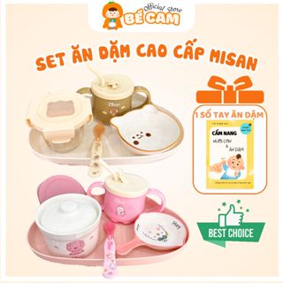 28/3 Set ăn dặm cao cấp Misan khay bát thìa ăn dặm khởi đầu thế hệ mới cho bé