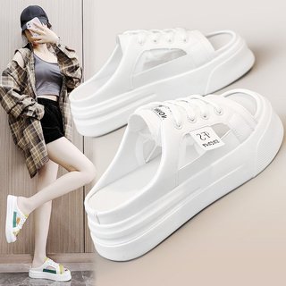  Giày Sục Hở Mũi Nữ Tăng Chiều Cao 5cm cao cấp. Dép Sục Hở Gót Siêu Nhẹ và Êm đế Eva S8707 