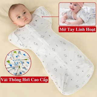 Nhộng Chũn Thông Hơi Cho Bé Sơ Sinh Giúp Bé Ngủ Kookoo Vải Mềm Mịn Dùng Cùng: Túi Ngủ Cho Bé, Quấn Chũn Cho Bé Sơ Sinh