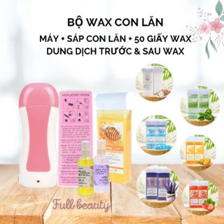 Bộ Máy Wax Lông Con lăn Full Beauty Tặng kèm dung dịch Trước Sau wax