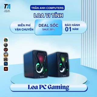 Loa Máy Tính PC Gaming Cắm Nguồn USB Hiệu Ứng Đèn LED Âm Thanh HD Chất Lượng Cao - Trần Anh Computers