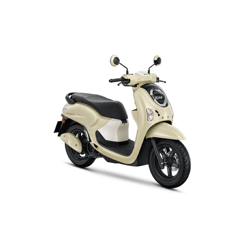 Tem xe Scoopy 2025 Prestige xe màu vàng kem