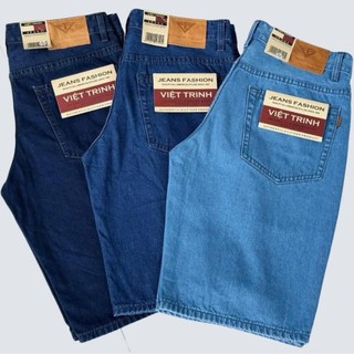  Quần Short Jean Nam TÚI CHÉO Ống Suông KHÔNG CO GIÃN Có Size Quần tặng chồng tặng bố - Việt Trinh 