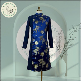 Áo Dài Cách Tân Nam Cao Cấp Phối Gấm