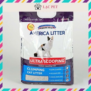 Cát Vệ Sinh Đất Sét Cao Cấp Cho Mèo America Litter 10L - Ultra Scooping