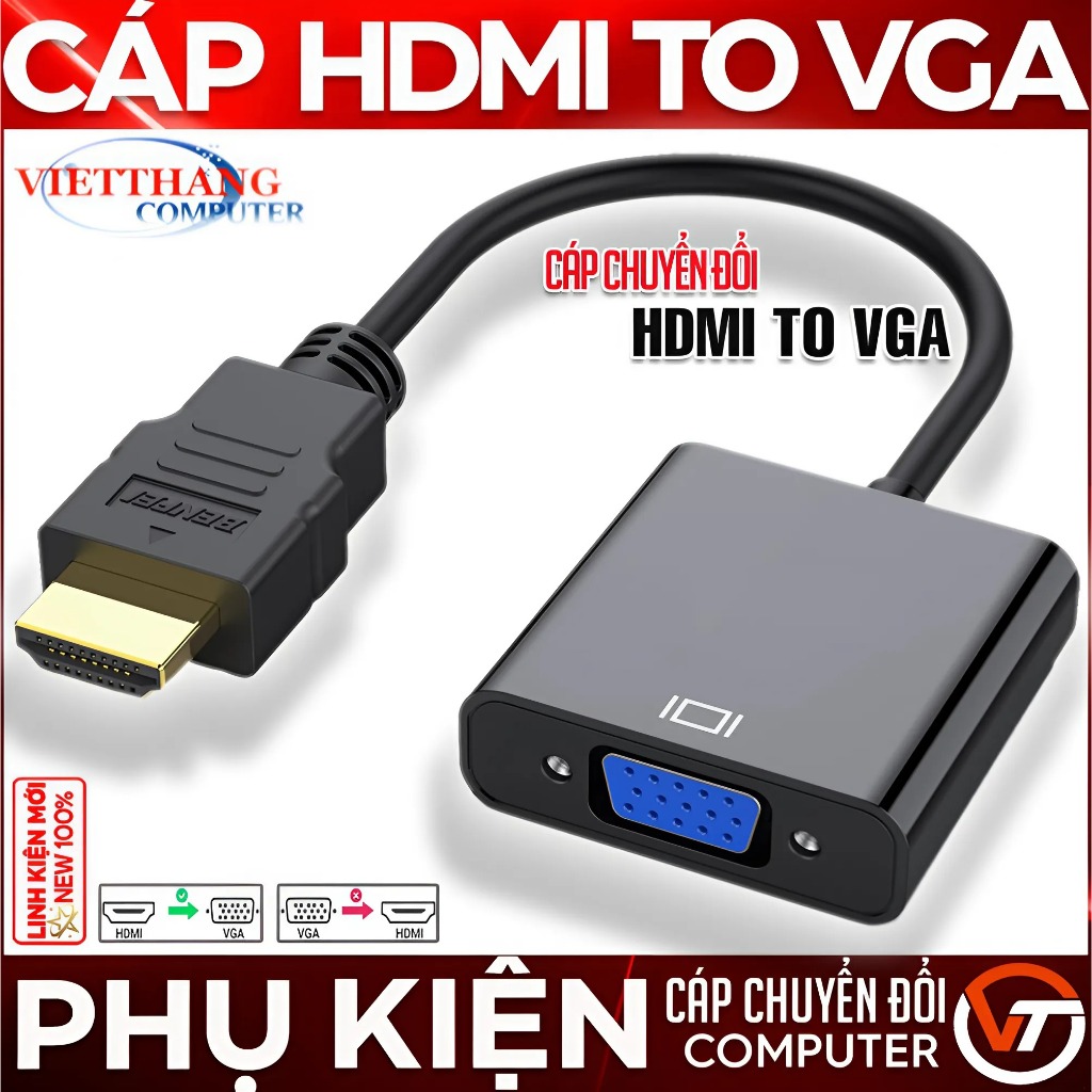 Adapter Cáp chuyển đổi HDMI sang VGA ( HDMI to VGA )