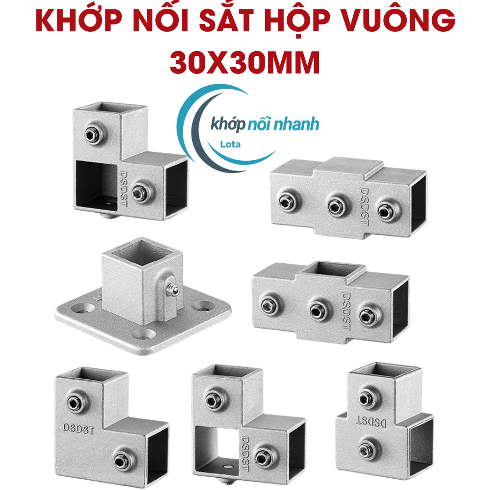 Khớp nối sắt hộp vuông,khớp nối nhanh 30mmx30mm Khớp Nối Nhanh sắt hộp vuông Lota
