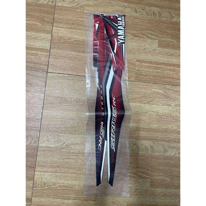 tem dán 3 lớp zin chính hãng đỏ đen xe Sirius đời 2008-2013