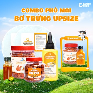 Bánh tráng phơi sương CATSKY FOOD combo sốt muối béo bơ trứng đồ ăn vặt - COMBO PHÔ MAI BƠ TRỨNG