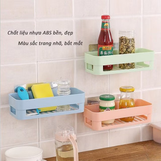 Khay Kệ Nhựa Dán Tường Để Đồ Hình Chữ Nhật Siêu Chắc,Kệ Để Đồ Phòng Tắm,Nhà Bếp,Nhà Vệ Sinh_MC888