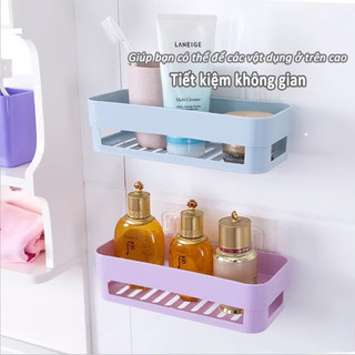 Khay Kệ Nhựa Dán Tường Để Đồ Hình Chữ Nhật Siêu Chắc,Kệ Để Đồ Phòng Tắm,Nhà Bếp,Nhà Vệ Sinh_MC888