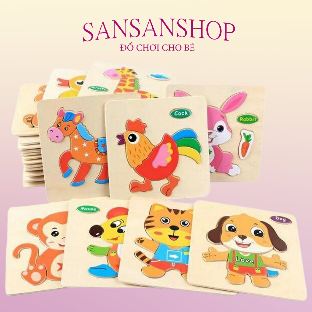 Tranh ghép hình gỗ 3D cho bé