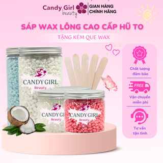 Sáp Wax Lông Cao Cấp Premier Siêu Bám Lông Hũ To CANDY GIRL BEAUTY toàn thân tặng kèm que wax
