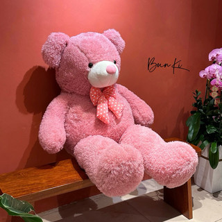  Gấu Bông Teddy First Love Hồng 1m3 khổ vải cao 1m2 cao cấp BUNKI 