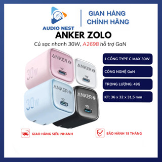 Củ Sạc Anker Zolo GaN 20W 30W Type-C PD A2699 / A2698 - Bảo Hành 18 Tháng.