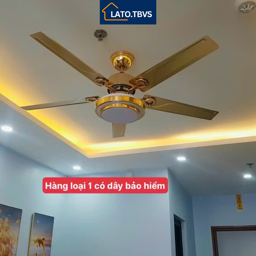 Quạt Trần Lõi Đồng LATO 5 Cánh 6 Cấp Độ Gió 3 Chế Độ Đèn Điều Khiển Từ Xa Bảo Hành 10 Năm Mã 03