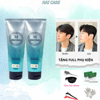  Thuốc ép Side tóc nam BRITISH M Men's Style Down Perm ép side tóc nam chuyên nghiệp chai 120g _ Hair Care 