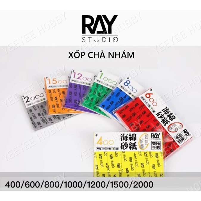 DỤNG CỤ RAY STUDIO - XỐP CHÀ NHÁM CHỐNG BÁM DÍNH 3MM / 5MM