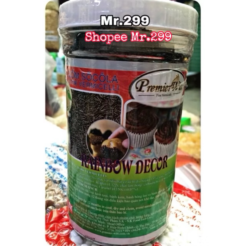 Cốm Socola rắc kem hộp 500 gram