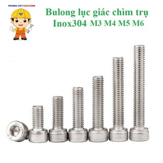   INOX304  M3-M6 bulong lục giác chìm đầu trụ inox304 M3 M4 M5 M6 