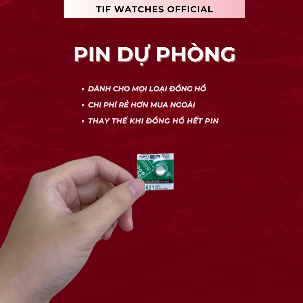 Pin Đồng Hồ Đeo Tay, Pin Cúc Áo Tif Watches Pin dự phòng loại phổ thông Alkaline Battery SODA 1.5V - LR621 AG1 364A