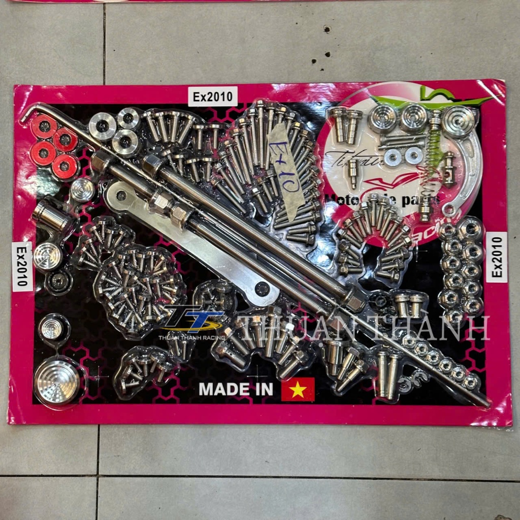 Ốc Salaya inox 304 xe Ex10 Full xe Vĩ Hồng / Exciter 2010 , Ex nhỏ