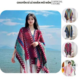 Khăn áo choàng thổ cẩm nhiều màu,phong cách Tây tạng cho nam và nữ