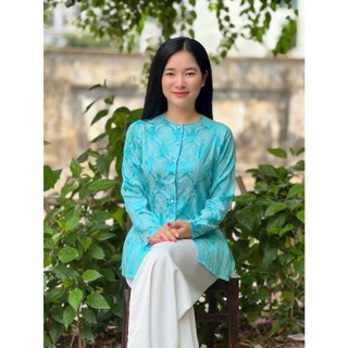 ÁO BÀ BA CÁCH TÂN LỤA GẤM DÂY KÉO