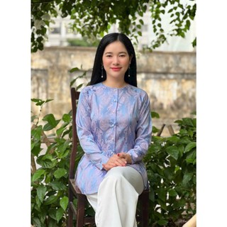 ÁO BÀ BA CÁCH TÂN LỤA GẤM DÂY KÉO