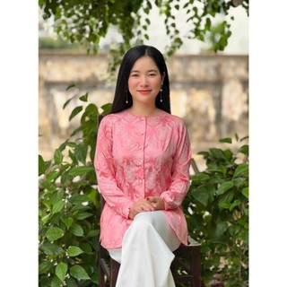 ÁO BÀ BA CÁCH TÂN LỤA GẤM DÂY KÉO