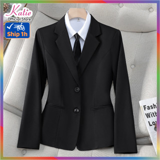 Áo Vest Công Sở Nữ KATIE Chất Tuyết Mưa Cao Cấp Áo Khoác Vest Nữ Tay Dài Vải Không Xước Không Nhăn