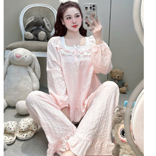 Đồ bộ nữ mặc nhà pijama lụa xốp cao cấp - cn20
