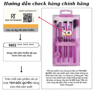 Bộ Cọ Mắ 8 cât RT REAL TECHNIQUES EVERYDAY EYE ESSENTIALS