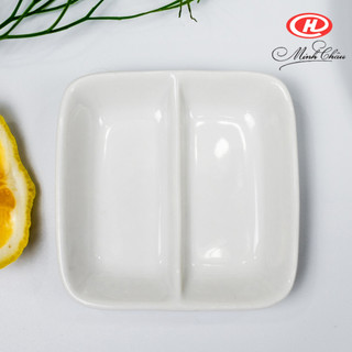 Chén nước chấm Mắm Tiêu 1 Ngăn, 2 Ngăn Trắng Trơn Sứ Minh Châu Cao Cấp, Nhiều Size