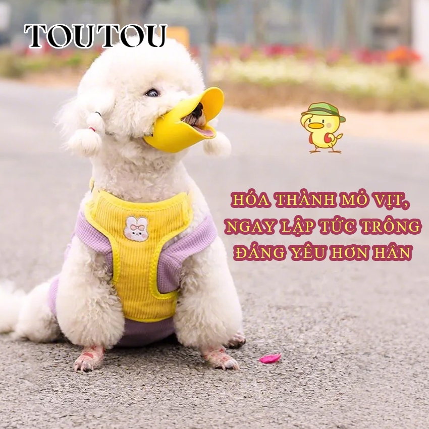 Mỏ Vịt TOUTOU  Phù Hợp Nhiều Giống Chó Dễ Đeo, Không Gây Đau Không Gây Khó Chịu Giúp Chó Hiền Lành Hơn