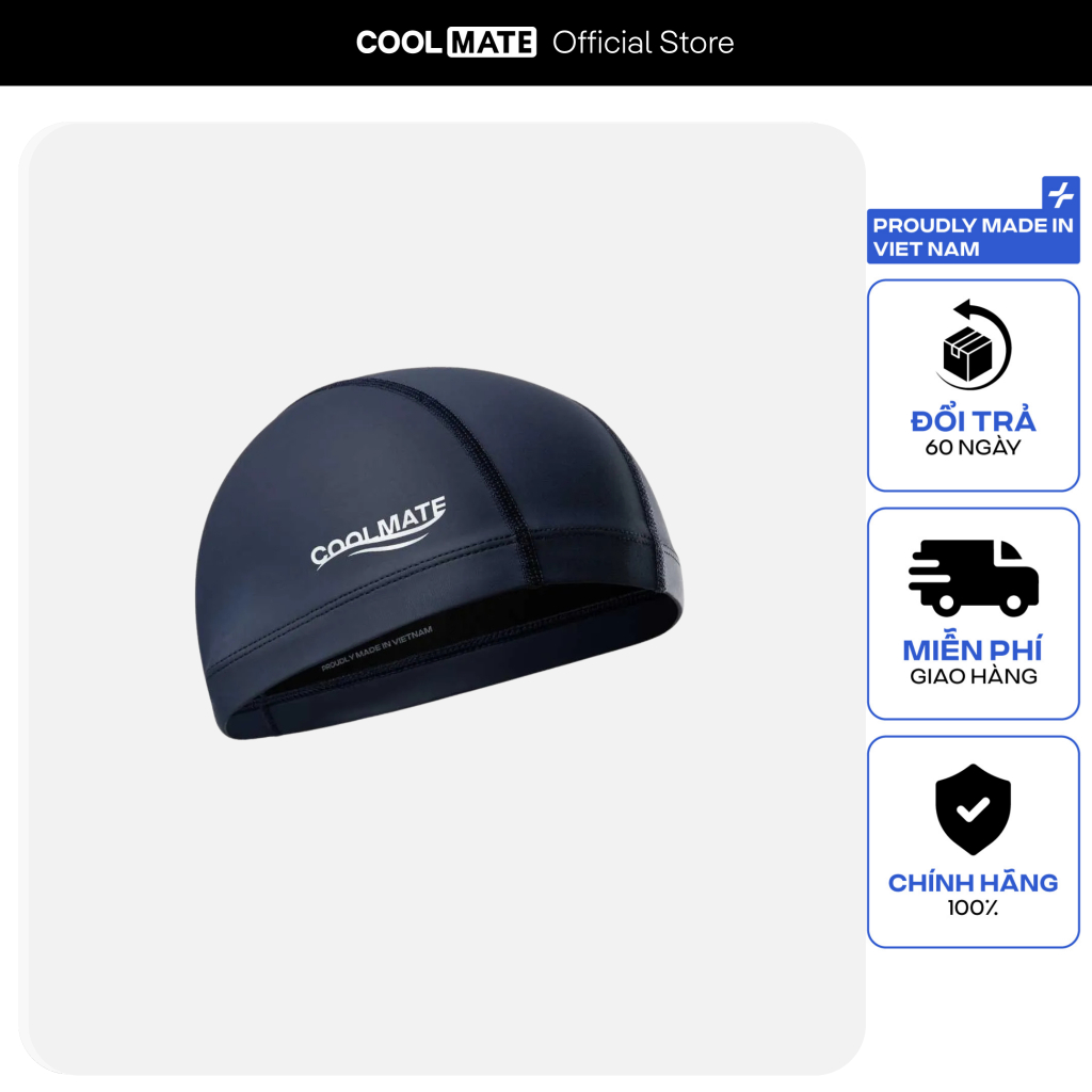 Mũ bơi nam co giãn, bền bỉ thoáng mát Coolmate