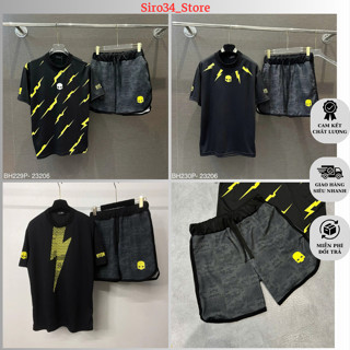 Bộ Quần Áo Nam Hy Đờ Rô In Hình Đầu Lâu Siêu Chất - Bộ Quần Áo Nam Nữ HI Đờ Rô In Siêu Tia Sét Siêu Đẹp