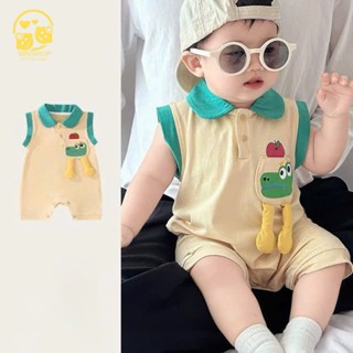 Bodysuit cho bé Sát Nách Hình Thú 2025 , Body đùi cho bé trai bé gái Chất Thun Lạnh mềm mát, Áo liền quần cho bé 0-12M